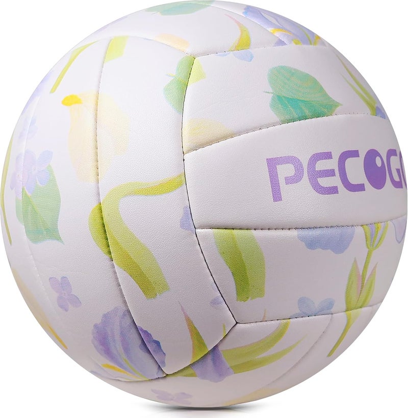 PECOGO Volleyball Size 5 PU Leather Soft Indoor Outdoor Volleyballs Sports Training Game Play Ball for Beginner, Teenager, Adult, 8.2 - Image 2